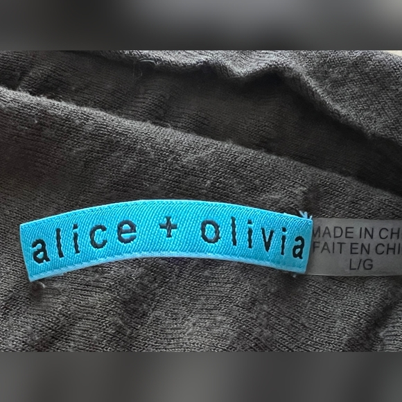 Alice + Olivia “Clarissa” Dress Asymmetrical Draped Hem Size Large - Picture 5 of 6